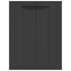 Armadio da Esterno Nero 65x37x85 cm in PP