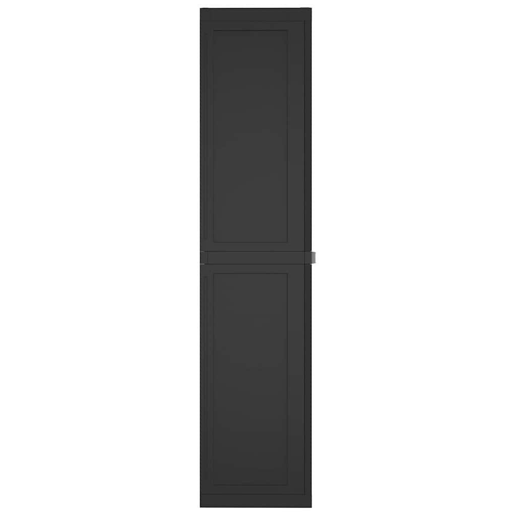 Armadio da Esterno Nero 65x37x165 cm in PP