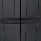 Armadio da Esterno Nero 65x37x165 cm in PP