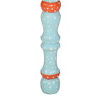 Tavolino Salotto Blu Dipinto a Mano in Legno Massello di Mango
