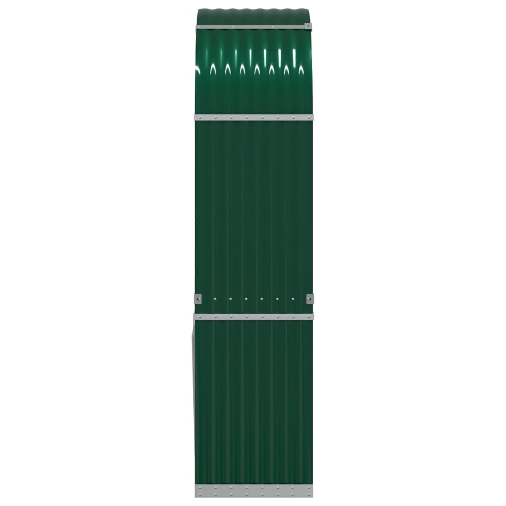 Portaceppi Verde 80x45x190 cm in Acciaio Zincato