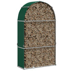 Portaceppi Verde 120x45x210 cm in Acciaio Zincato