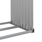 Portaceppi Grigio Chiaro 120x45x210 cm in Acciaio Zincato