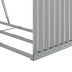 Portaceppi Grigio Chiaro 120x45x210 cm in Acciaio Zincato