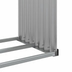 Portaceppi Grigio Chiaro 120x45x100 cm in Acciaio Zincato