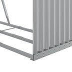 Portaceppi Grigio Chiaro 120x45x100 cm in Acciaio Zincato