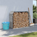 Portaceppi Grigio Chiaro 120x45x100 cm in Acciaio Zincato