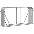Portaceppi Grigio Chiaro 180x45x100 cm in Acciaio Zincato