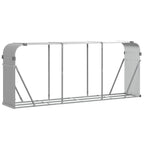Portaceppi Grigio Chiaro 234x45x100 cm in Acciaio Zincato
