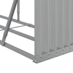 Portaceppi Grigio Chiaro 234x45x100 cm in Acciaio Zincato