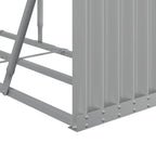 Portalegna Grigio Chiaro 300x45x100 cm Acciaio Zincato
