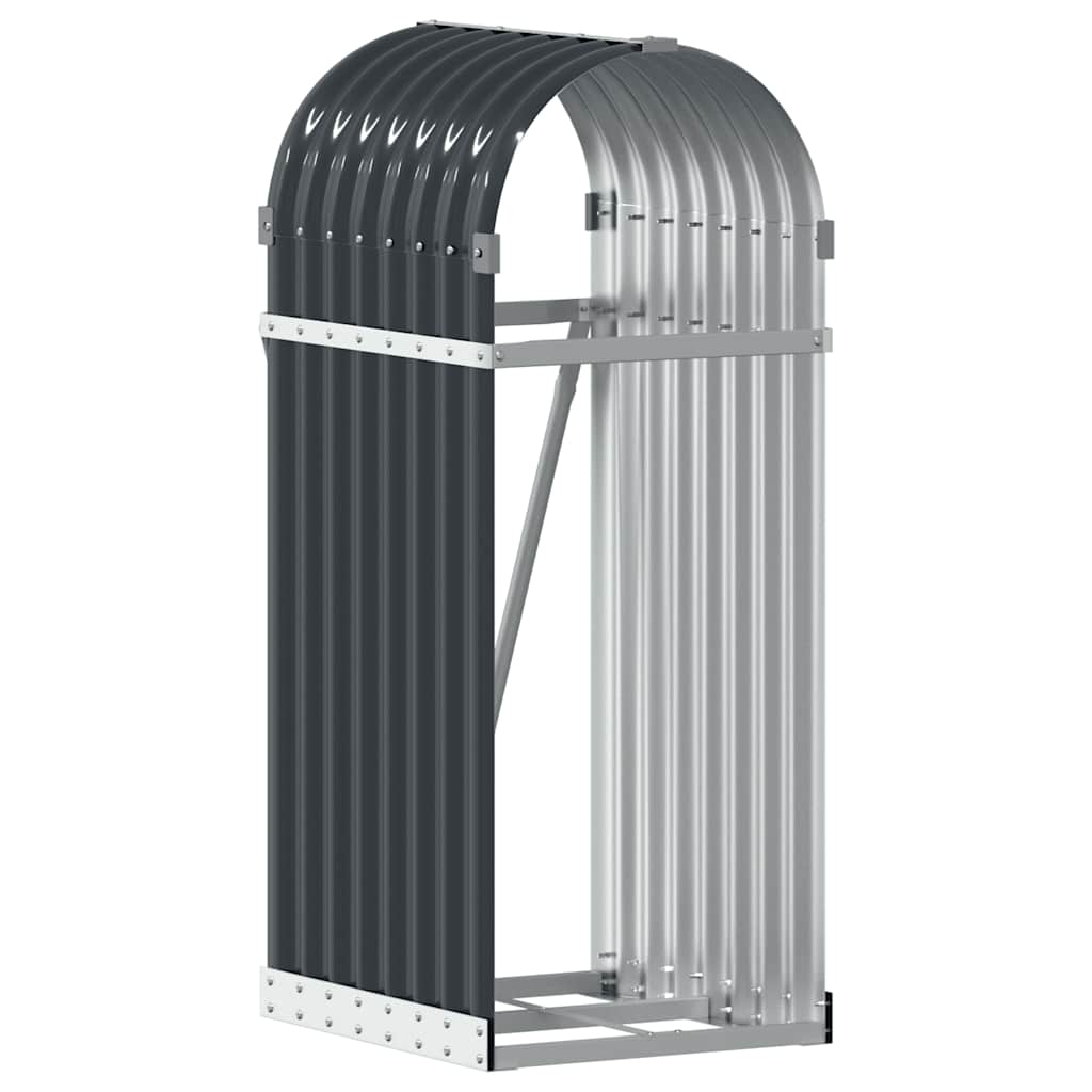Portalegna Antracite 40x45x100 cm Acciaio Zincato