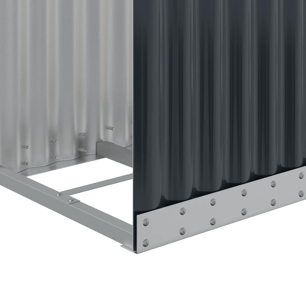 Portalegna Antracite 40x45x100 cm Acciaio Zincato