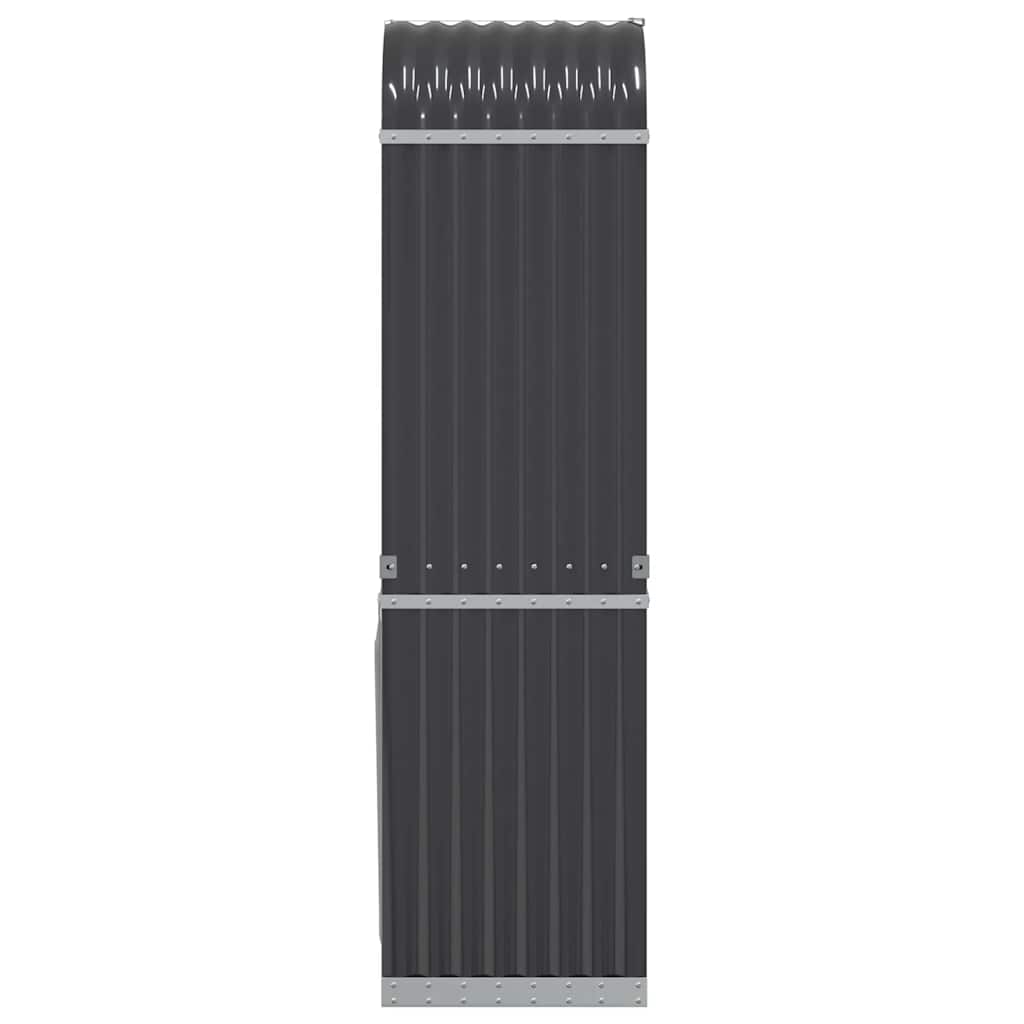 Portalegna Antracite 40x45x170 cm Acciaio Zincato