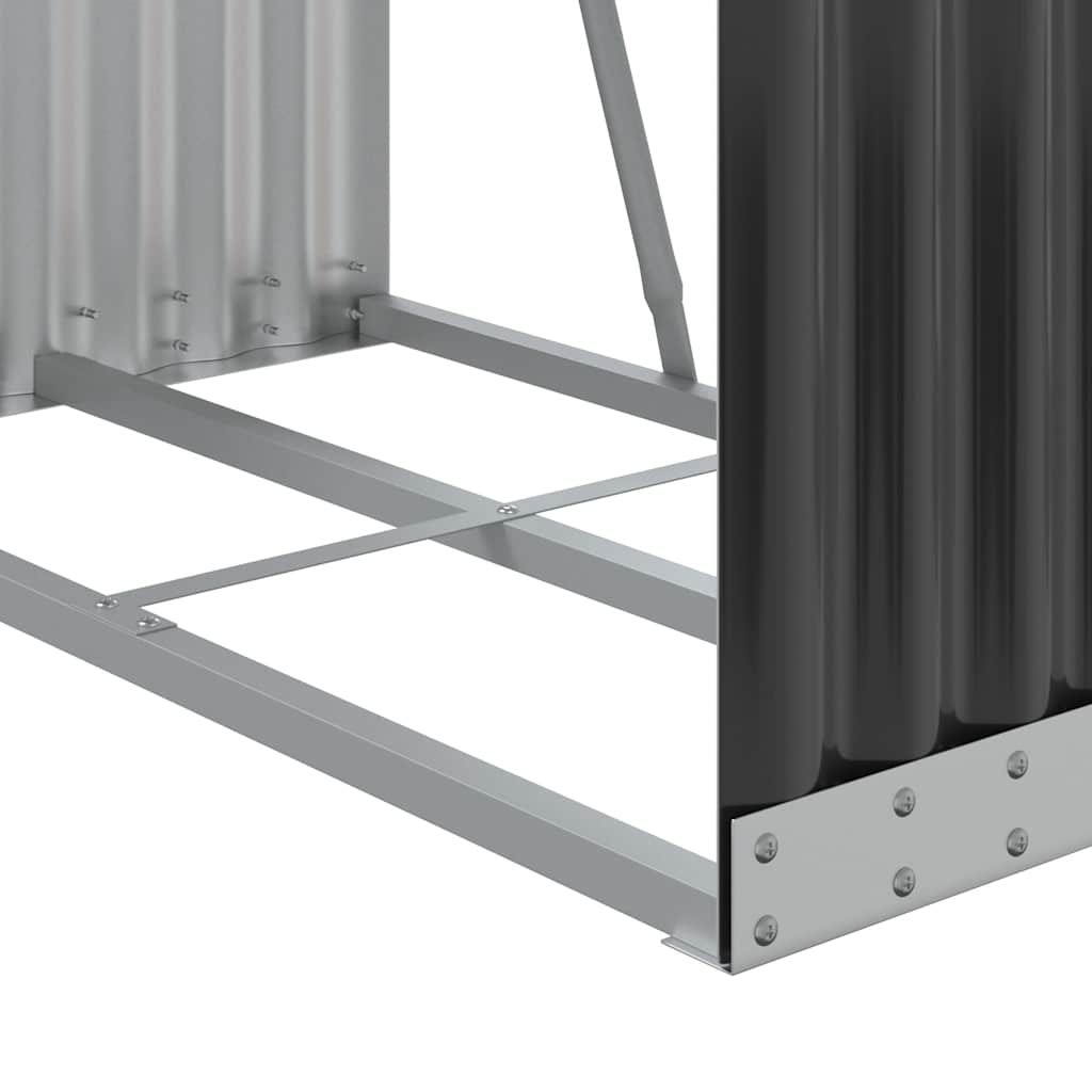 Portalegna Antracite 80x45x190 cm Acciaio Zincato