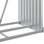 Portalegna Antracite 80x45x190 cm Acciaio Zincato