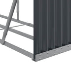 Portalegna Antracite 234x45x100 cm Acciaio Zincato
