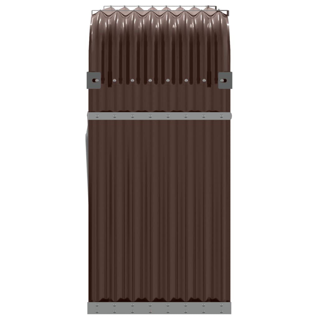 Portaceppi Marrone 120x45x100 cm in Acciaio Zincato