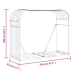 Portaceppi Marrone 120x45x100 cm in Acciaio Zincato