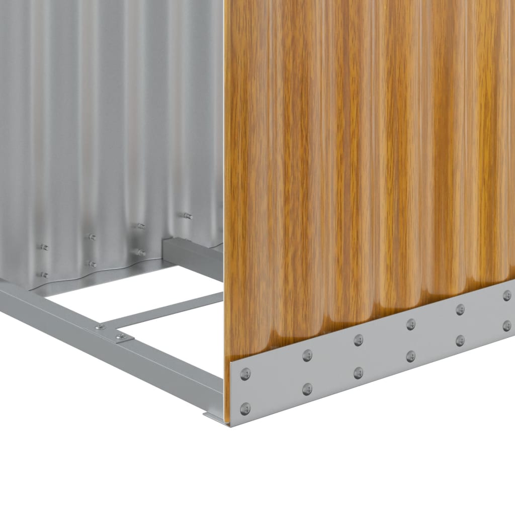 Portaceppi Effetto Legno 40x45x170 cm in Acciaio Zincato