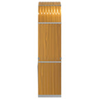 Portaceppi Effetto Legno 80x45x190 cm in Acciaio Zincato