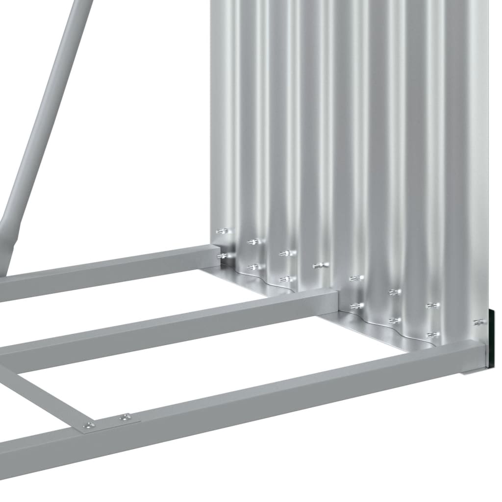 Portaceppi Effetto Legno 80x45x190 cm in Acciaio Zincato