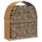 Portaceppi Effetto Legno 120x45x140 cm in Acciaio Zincato