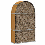Portaceppi Effetto Legno 120x45x210 cm in Acciaio Zincato