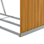 Portaceppi Effetto Legno 120x45x210 cm in Acciaio Zincato