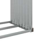 Portaceppi Effetto Legno 120x45x210 cm in Acciaio Zincato