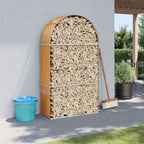 Portaceppi Effetto Legno 120x45x210 cm in Acciaio Zincato
