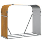 Portaceppi Effetto Legno 120x45x100 cm in Acciaio Zincato