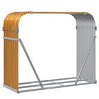 Portaceppi Effetto Legno 120x45x100 cm in Acciaio Zincato