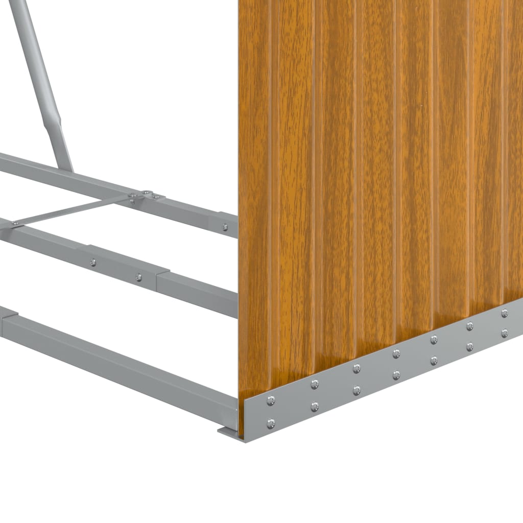 Portaceppi Effetto Legno 120x45x100 cm in Acciaio Zincato