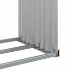 Portaceppi Effetto Legno 120x45x100 cm in Acciaio Zincato