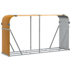 Portaceppi Effetto Legno 180x45x100 cm in Acciaio Zincato