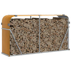 Portaceppi Effetto Legno 180x45x100 cm in Acciaio Zincato