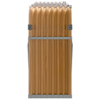 Portaceppi Effetto Legno 180x45x100 cm in Acciaio Zincato