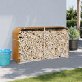 Portaceppi Effetto Legno 180x45x100 cm in Acciaio Zincato