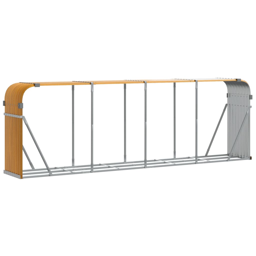 Portaceppi Effetto Legno 300x45x100 cm in Acciaio Zincato