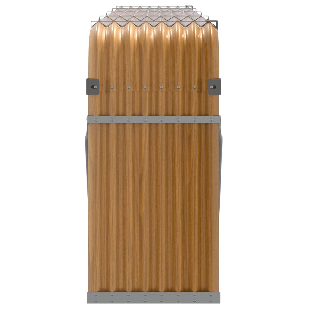 Portaceppi Effetto Legno 300x45x100 cm in Acciaio Zincato