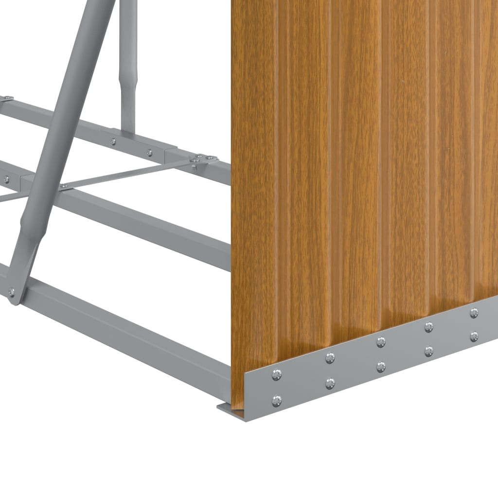 Portaceppi Effetto Legno 300x45x100 cm in Acciaio Zincato