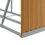 Portaceppi Effetto Legno 300x45x100 cm in Acciaio Zincato