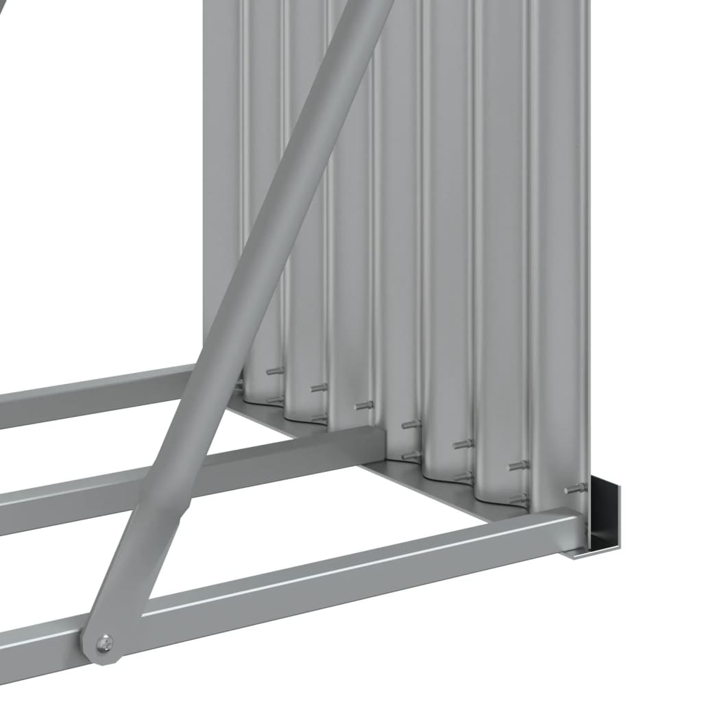 Portaceppi Effetto Legno 300x45x100 cm in Acciaio Zincato