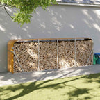 Portaceppi Effetto Legno 300x45x100 cm in Acciaio Zincato