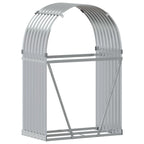 Portaceppi Argento 80x45x120 cm in Acciaio Zincato