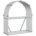 Portaceppi Argento 120x45x140 cm in Acciaio Zincato