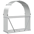 Portaceppi Argento 120x45x140 cm in Acciaio Zincato
