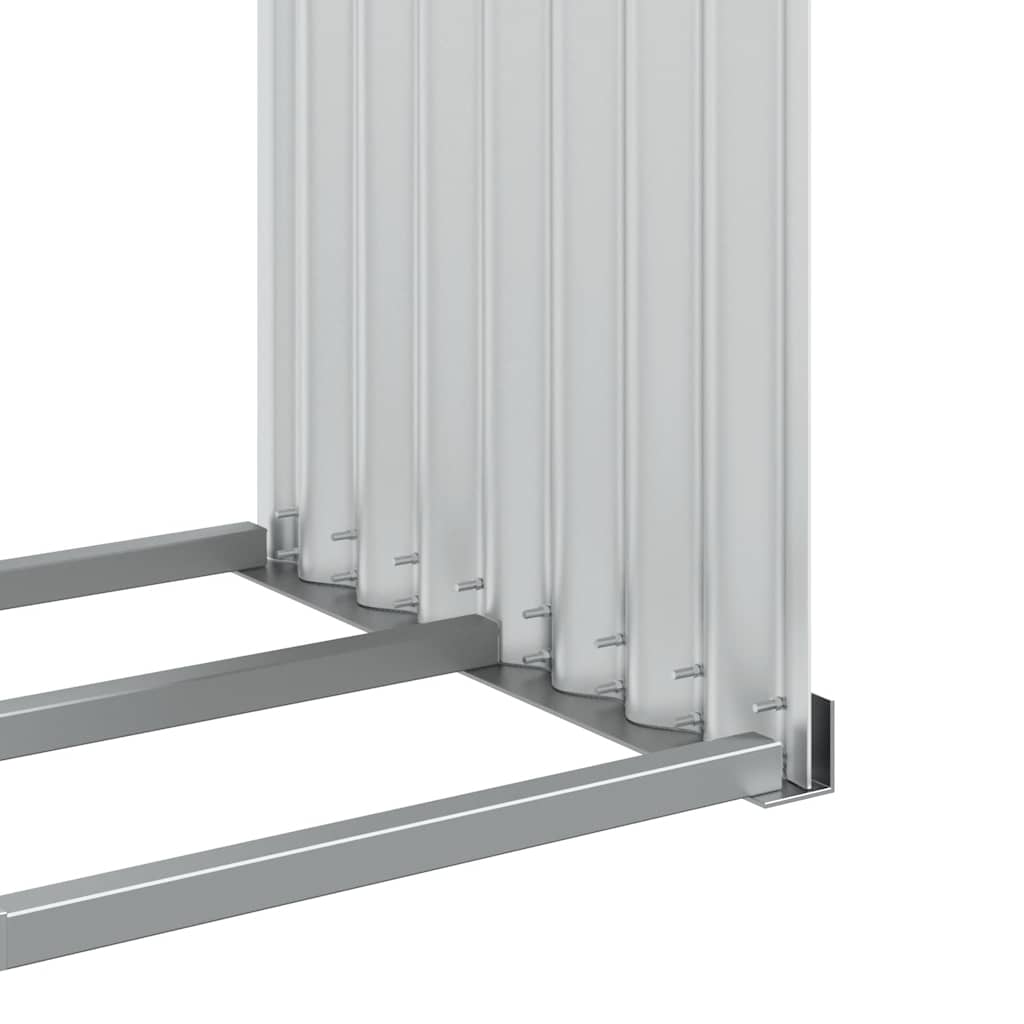 Portaceppi Argento 120x45x140 cm in Acciaio Zincato