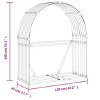 Portaceppi Argento 120x45x140 cm in Acciaio Zincato